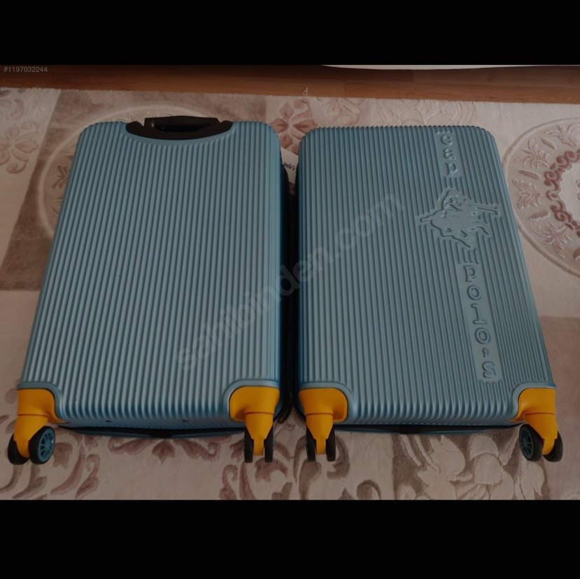 Cap Polo's Turkuaz Fermuarlı Kabin Boy Valiz - Görsel 3