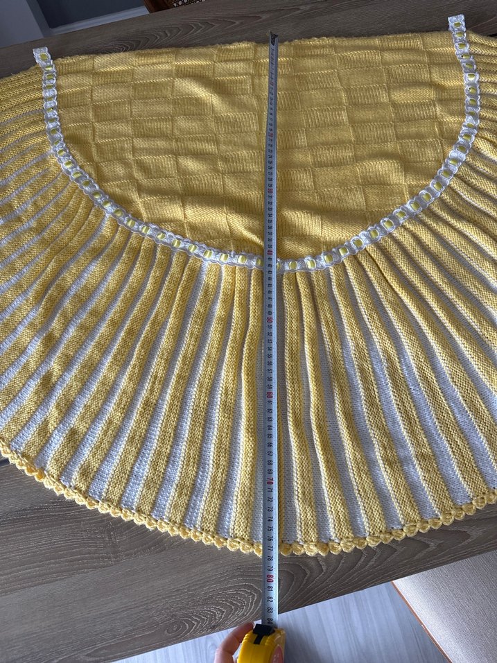 Sarı İşlemeli Örgü Çocuk Battaniyesi - Görsel 4