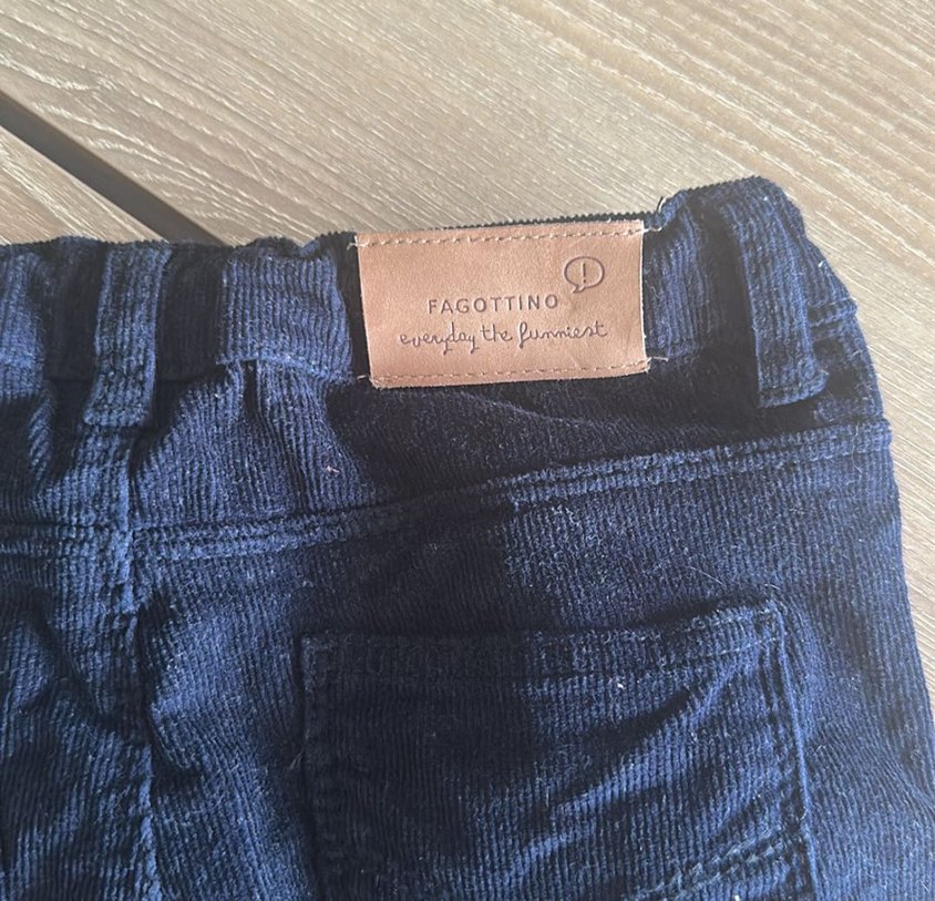 Lacivert Kadife Unisex Bebek Pantolon - Görsel 4