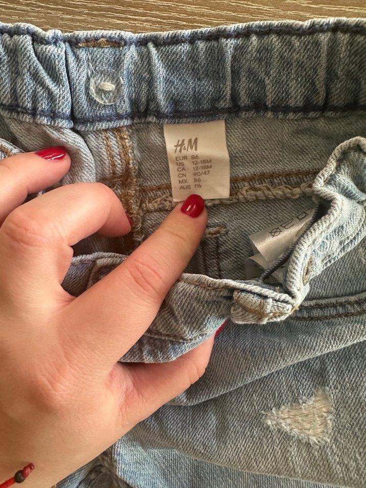 H&M bebek unisex kot pantolon - Görsel 3