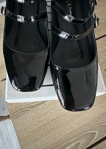 Kadın Siyah Rugan Mary Jane  Ayakkabı - Görsel 4