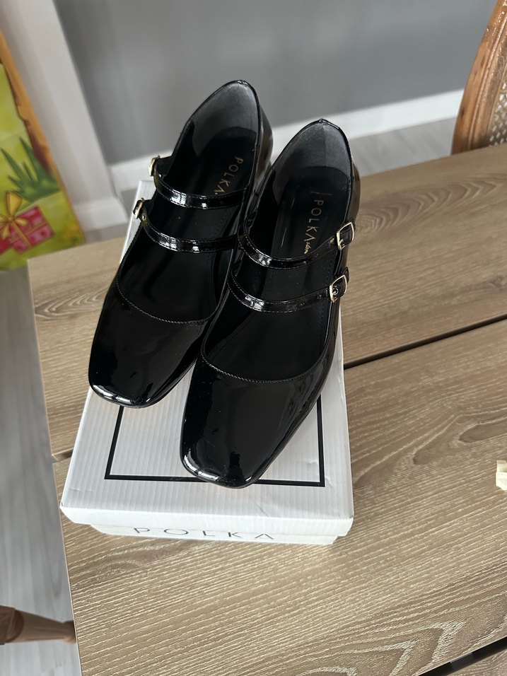 Kadın Siyah Rugan Mary Jane  Ayakkabı - Görsel 2