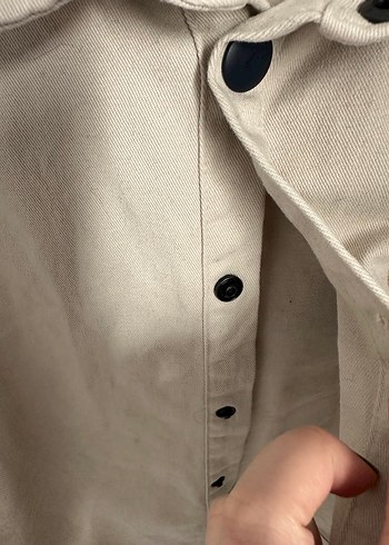 Erkek Çocuk Oversize Kapüşonlu Gabardin Gömlek - Görsel 5