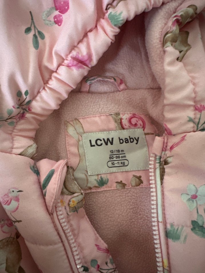 LCW Baby Kız Bebek Pembe Astronot Mont - Görsel 3