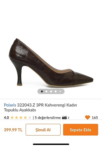 Polaris Kahverengi Topuklu Ayakkabı