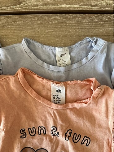 9 Ay Beden çeşitli Renk H&M Kız Bebek 3 Parça