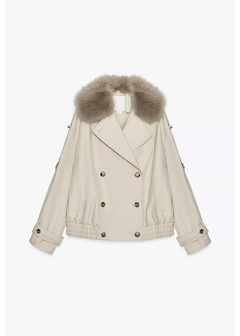 s Beden Zara Collection Kürk Detaylı Trençkot
