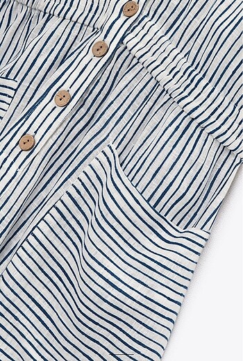 xs Beden mavi Renk Zara Keten Karışımlı Tulum