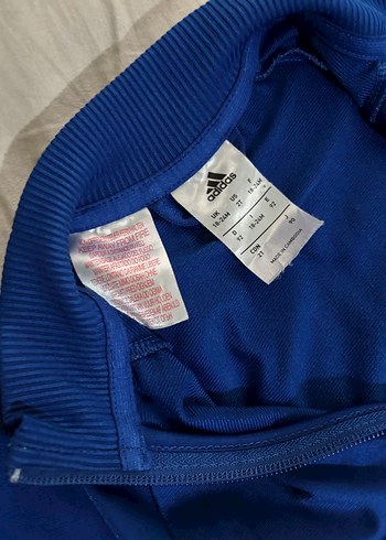 18-24 Ay Beden Adidas Erkek Çocuk Mavi Fermuarlı Sweatshirt