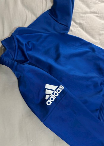 Adidas Adidas Erkek Çocuk Mavi Fermuarlı Sweatshirt