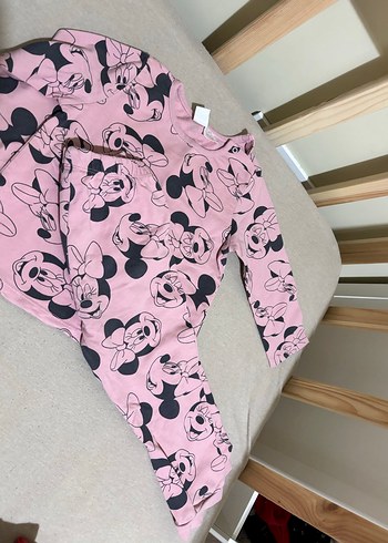 Baskılı Pembe Pijama Takımı