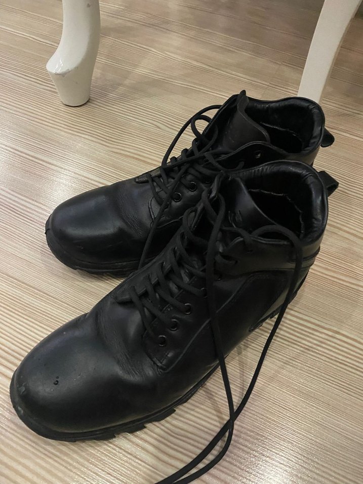 Siyah Bağcıklı Erkek Deri Bot - Görsel 2