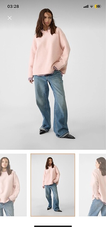 Stradivarius Stradivarius pembe kazak