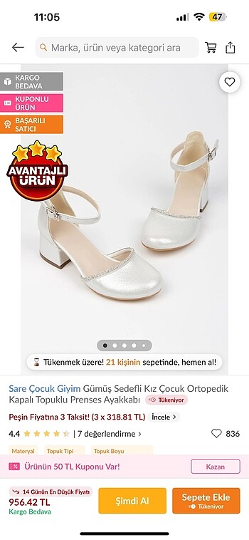 Hiç kullanılmamış çocuk abiye ayakkabı