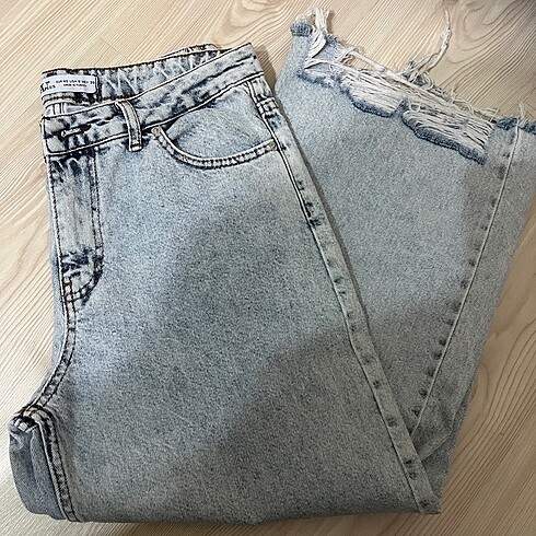 l Beden mavi Renk Mom Jean Pantolon