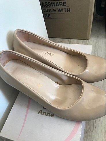 37 Beden camel Renk Kadın kısa topuk stiletto