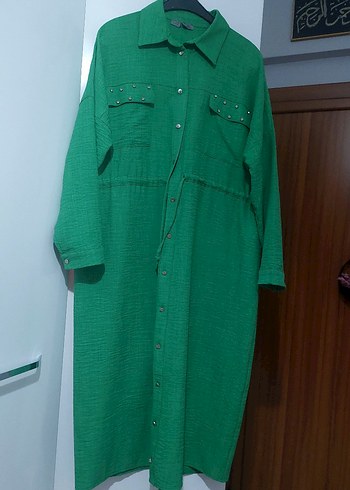 uzun gömlek trenç - Görsel 2