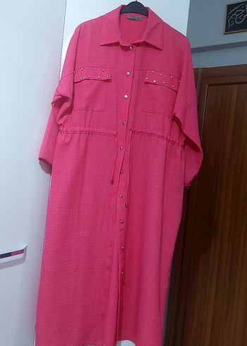 uzun gömlek trenç - Görsel 5