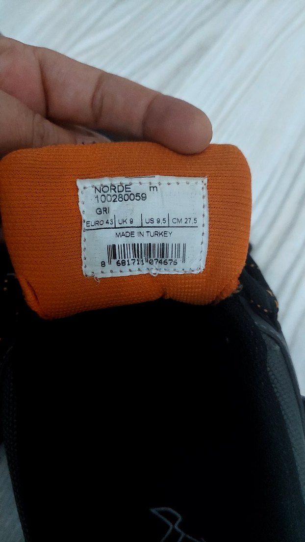 Gri Siyah Bağcıklı Erkek Outdoor Ayakkabı - Görsel 4