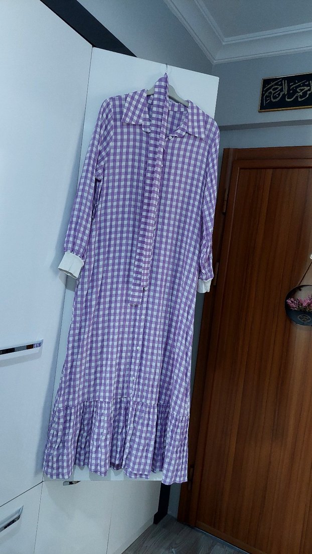 ekoseli elbise - Görsel 3