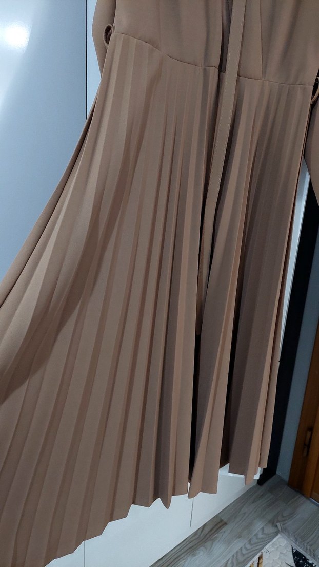 piliseli elbise - Görsel 5