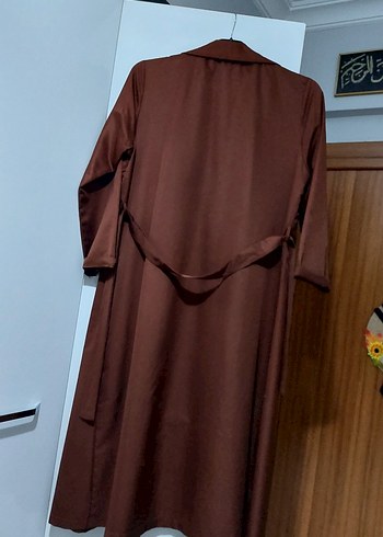 Kadın Kahverengi Uzun Düğmeli Trençkot - Görsel 4