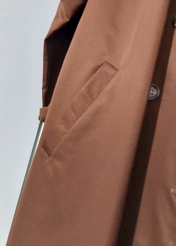 Kadın Kahverengi Uzun Düğmeli Trençkot - Görsel 2