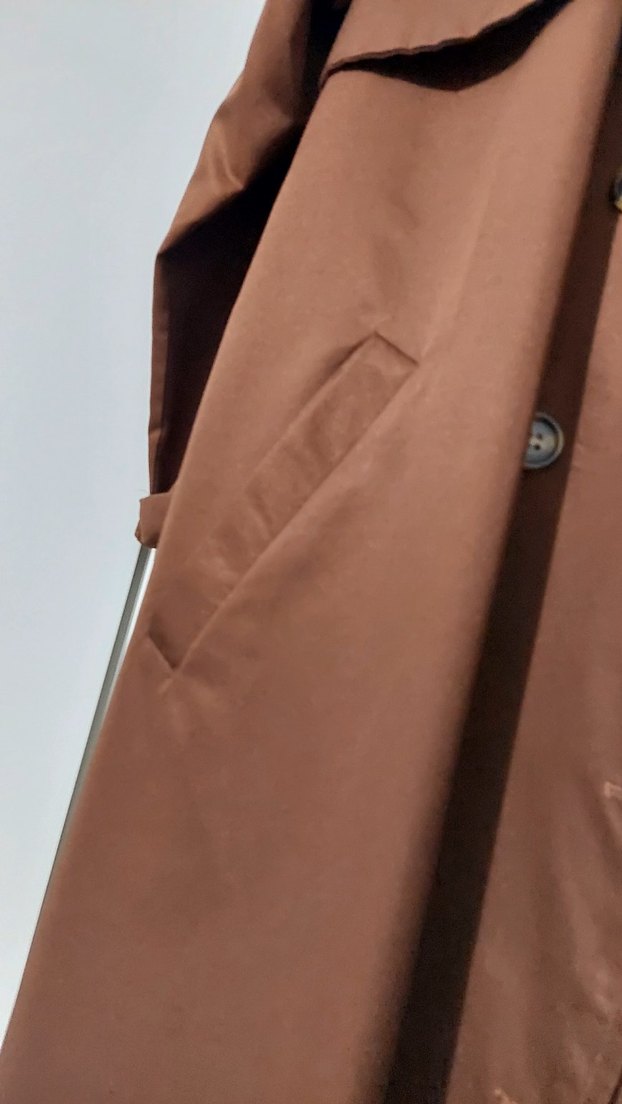 Kadın Kahverengi Uzun Düğmeli Trençkot - Görsel 2