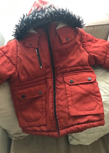 Düğmeli kiremit Erkek Çocuk Mont - Görsel 3