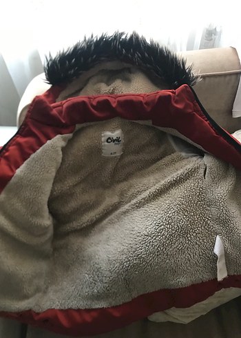 Düğmeli kiremit Erkek Çocuk Mont - Görsel 4