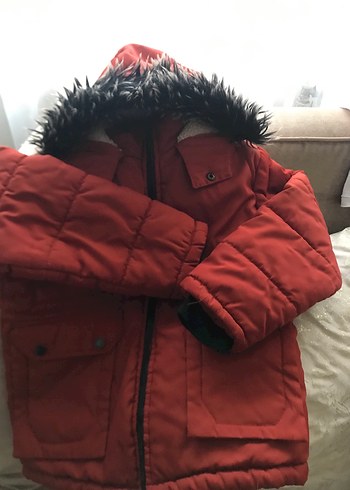 Düğmeli kiremit Erkek Çocuk Mont - Görsel 2