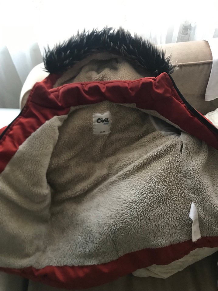 Düğmeli kiremit Erkek Çocuk Mont - Görsel 4