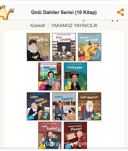 Ünlü Dahiler Serisi 10 Kitap
