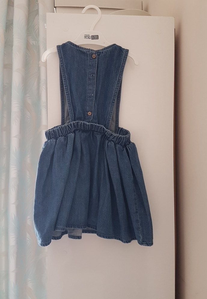 Kız Çocuk Kot Elbise Fırfırlı - Görsel 2