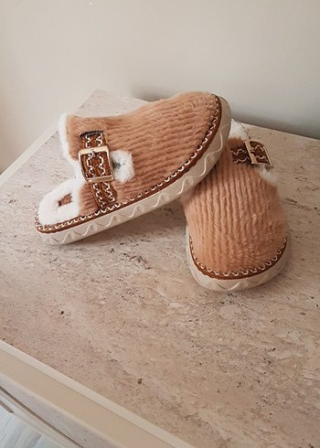 Taba Nakışlı Kadın Bohem Rahat Terlik - Görsel 2