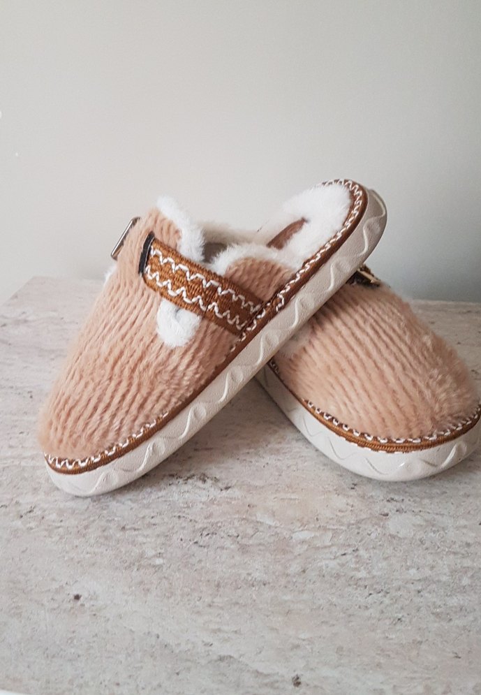 Taba Nakışlı Kadın Bohem Rahat Terlik - Görsel 3