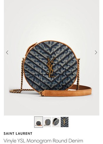 Saint Laurent Yuvarlak Denim Çanta