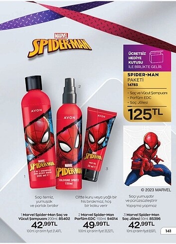 Erkek spider-man paketi