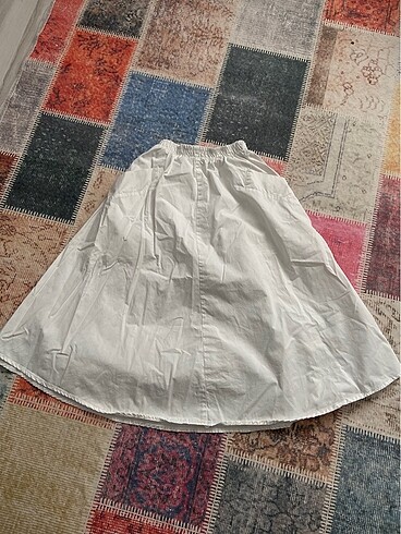 Poplin kumaş etek XS