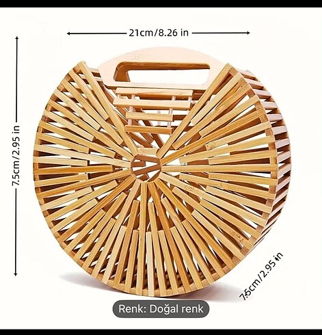 Zara Bambu el çantası