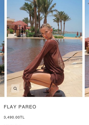 Diğer Kahverengi Flay Mini Pareo
