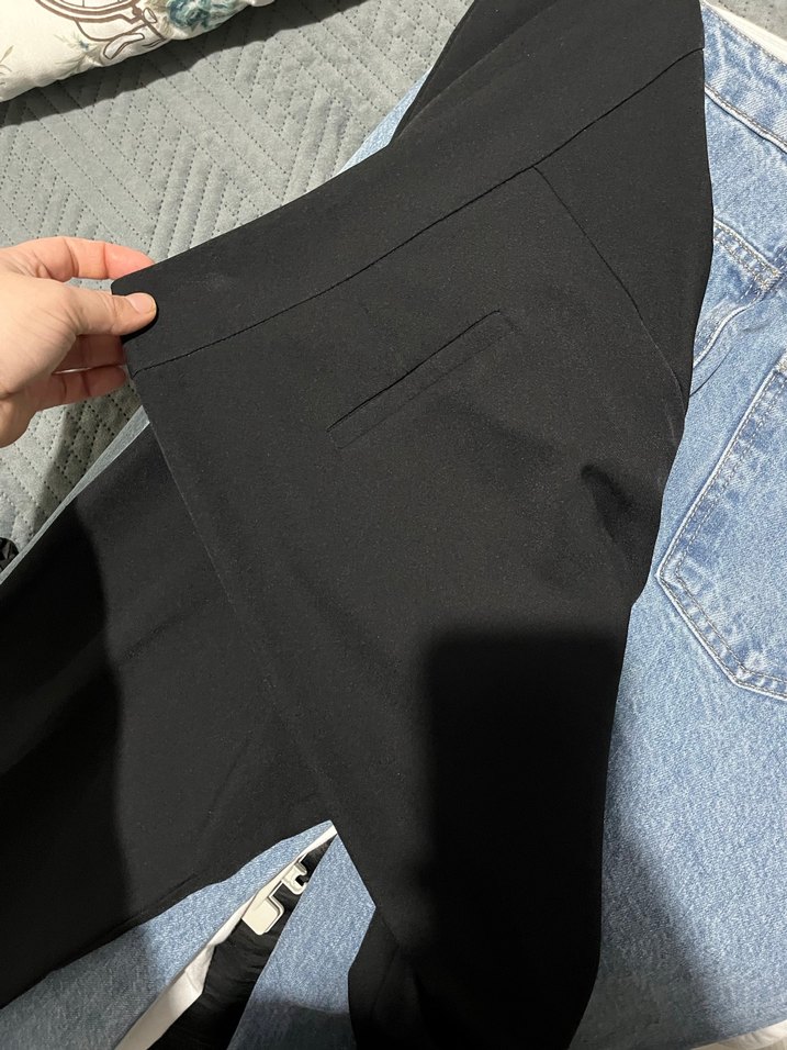 Siyah Kadın Kumaş pantolon - Görsel 2