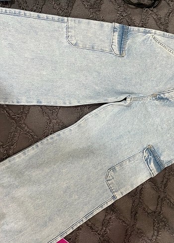 Kot Kadın Bol Kesim Midi Denim Pantolon - Görsel 3