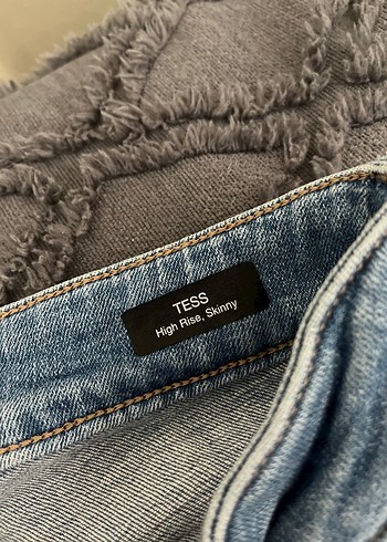 Kadın Gri Baskılı Mini Denim jean - Görsel 2