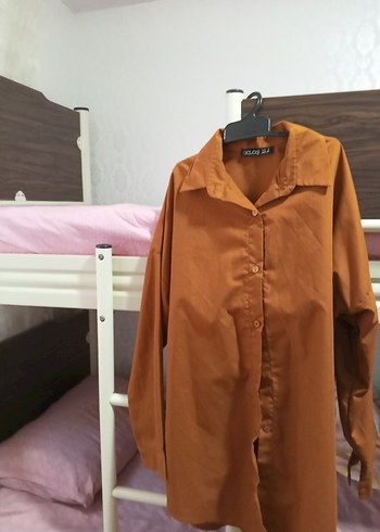 Diğer Kahverengi Pamuklu Kadın Gömlek