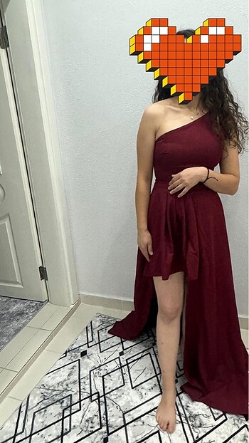 s Beden bordo Renk Bordo elbise