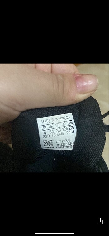 36 Beden siyah Renk Kadın adidas spor ayakkabı