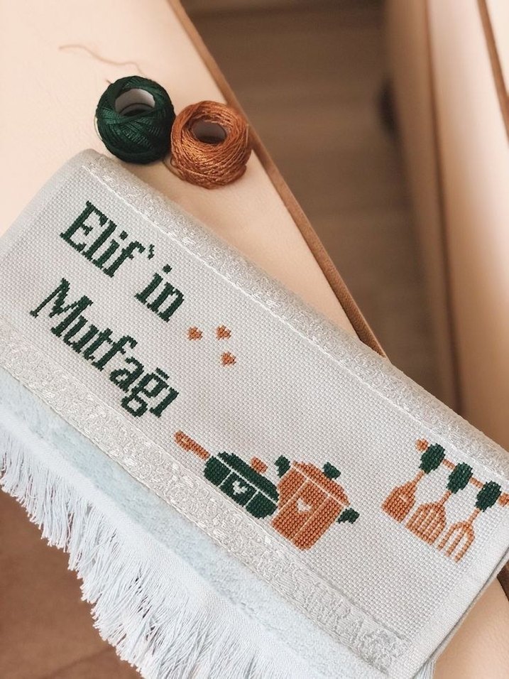 Nakışlı  Mutfak Havlusu - Görsel 3