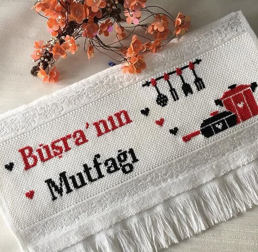 Nakışlı  Mutfak Havlusu - Görsel 5