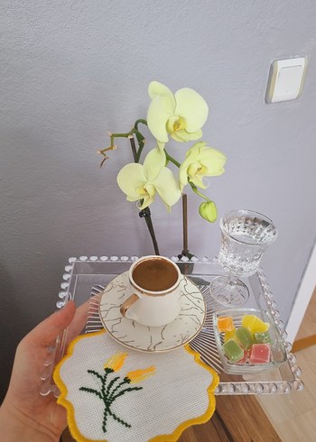 Beden Etamin işlemeli sunum peçetesi